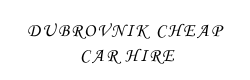 Dubrovnik Car Rental